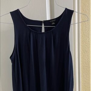 Ann Taylor Navy Blue Sleeveless Elegant Top. Size: Small Petite